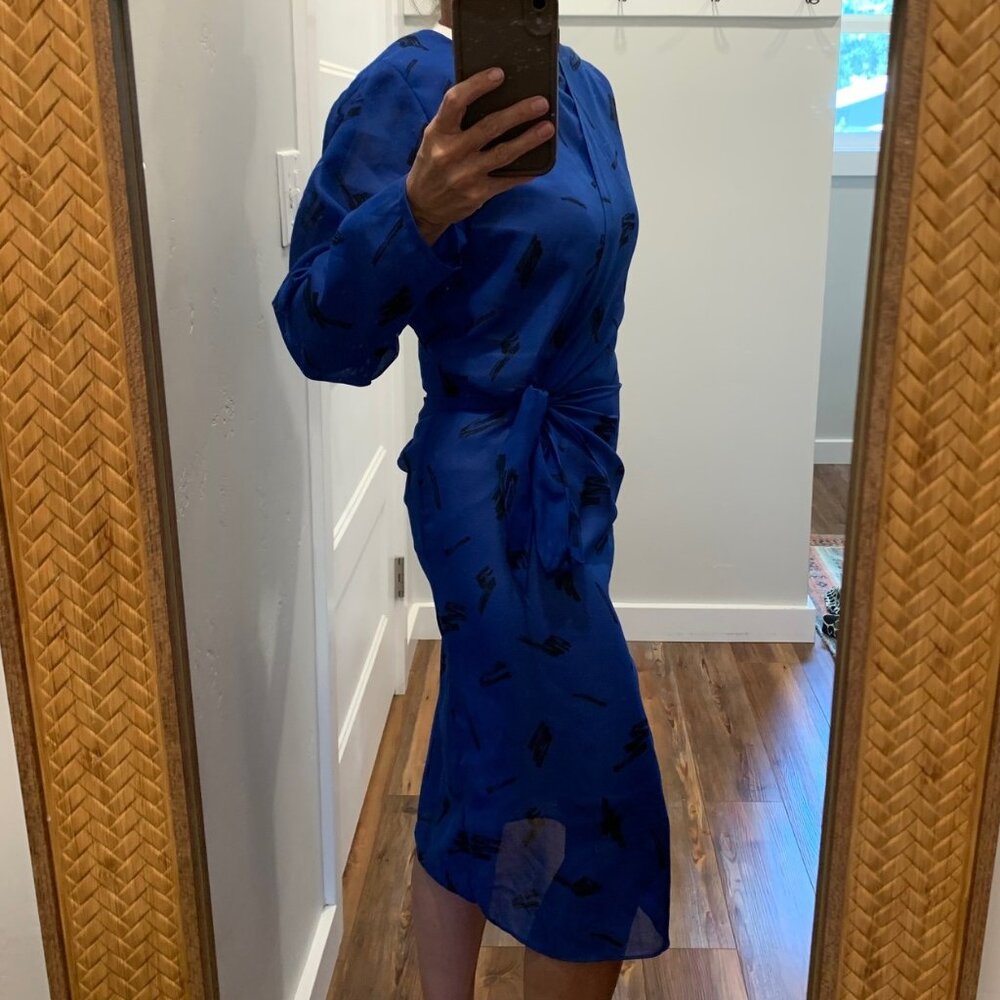 Vintage 80s Charlee Allison Side Tie Dress Medium